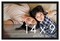 Photo Size Classic Modern Black Frame - UV Acrylic, Foam Board Backing, Hanging Hardware